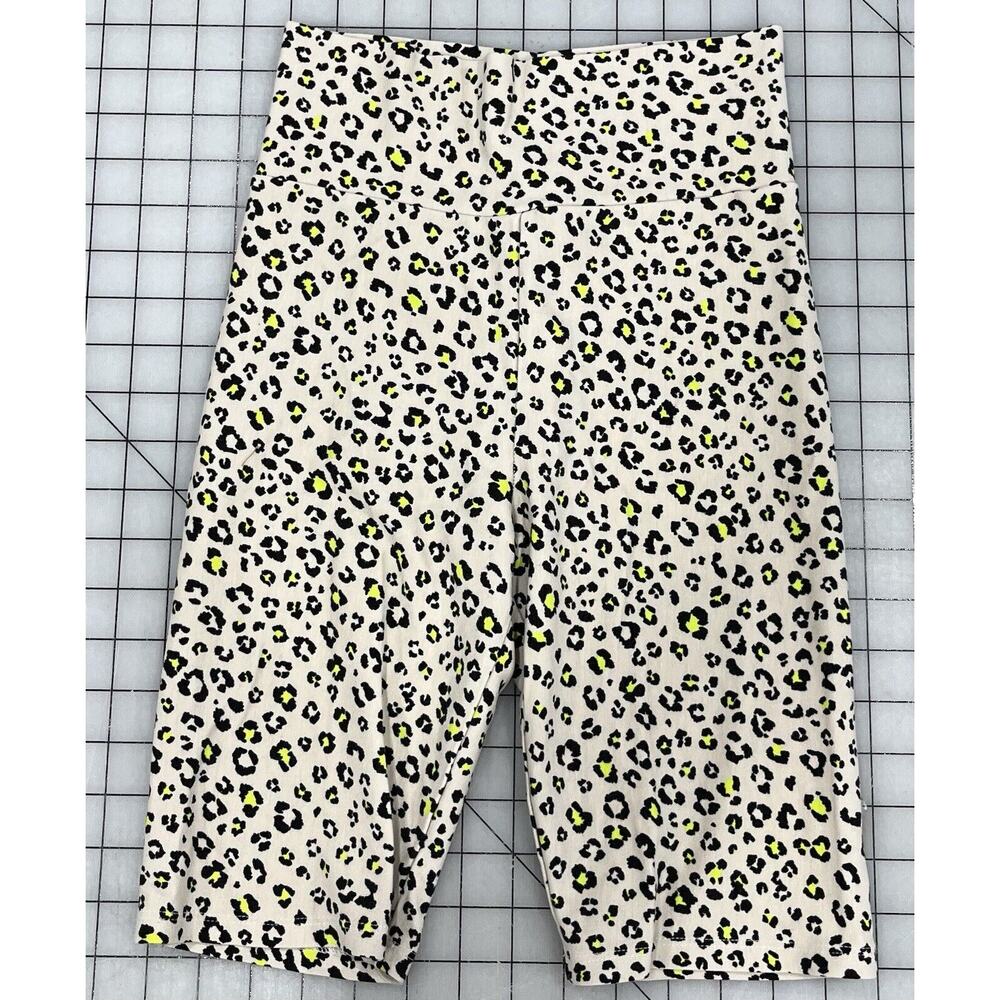 BB Dakota Off Duty S Biker Shorts Tan With Cheetah Print I3